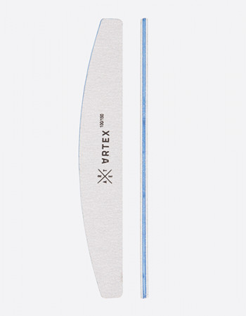 ARTEX пилка для ногтей зебра в форме полумесяца 100/150 грит  ARTEX пилка для ногтей зебра в форме полумесяца 100/150 грит