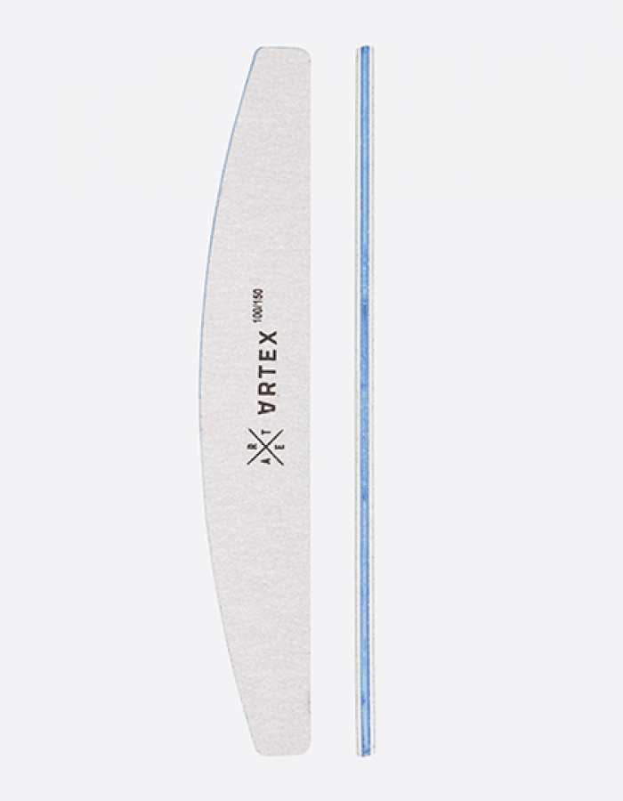 ARTEX пилка для ногтей зебра в форме полумесяца 100/150 грит ARTEX пилка для ногтей зебра в форме полумесяца 100/150 грит