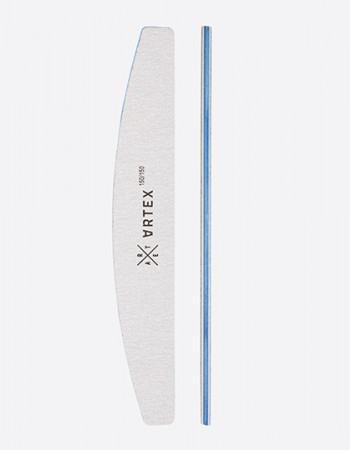 ARTEX пилка для ногтей зебра в форме полумесяца 150/150 грит  ARTEX пилка для ногтей зебра в форме полумесяца 150/150 грит