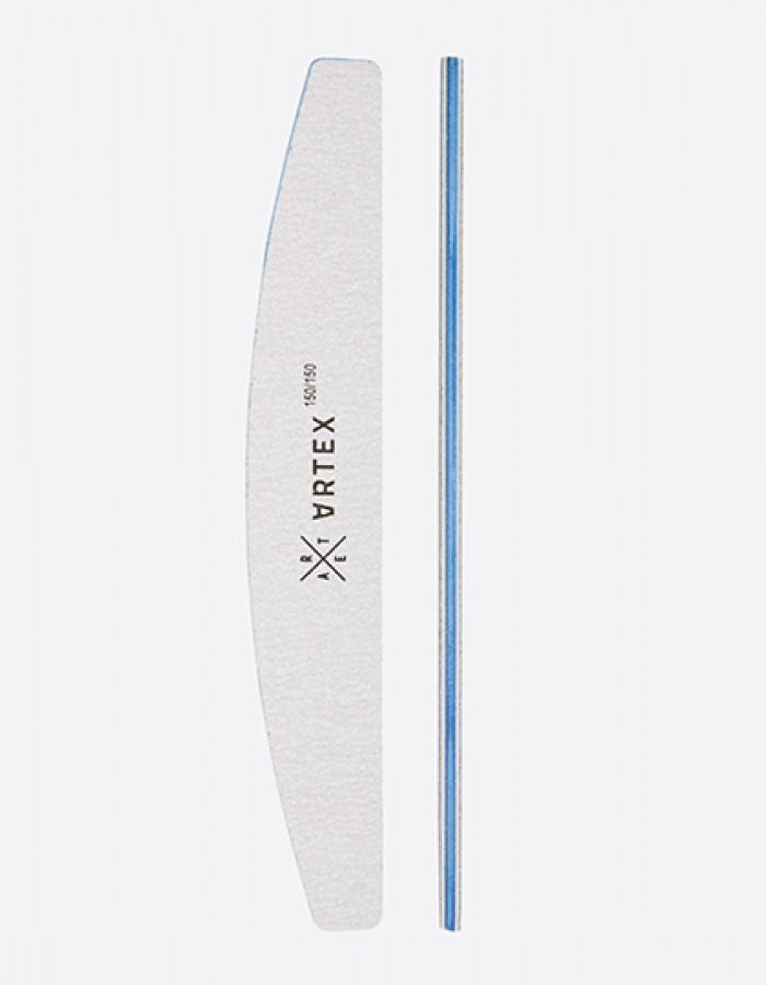 ARTEX пилка для ногтей зебра в форме полумесяца 150/150 грит ARTEX пилка для ногтей зебра в форме полумесяца 150/150 грит