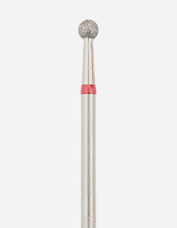 Бор алмазный шаровидный 3,1 мм (мелкая зернистость, красный) Бор алмазный шаровидный 3,1 мм (мелкая зернистость, красный)