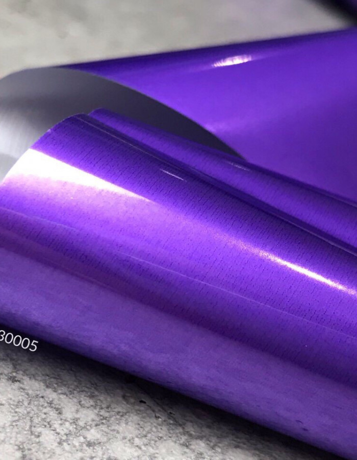 Фольга матовая сиреневый 1м х 4см 005