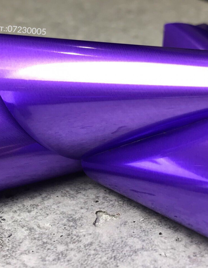 Фольга матовая сиреневый 1м х 4см 005