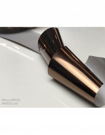 Фольга металлик коричневое золото 4см х 1м 233 Фольга металлик коричневое золото 4см х 1м 233