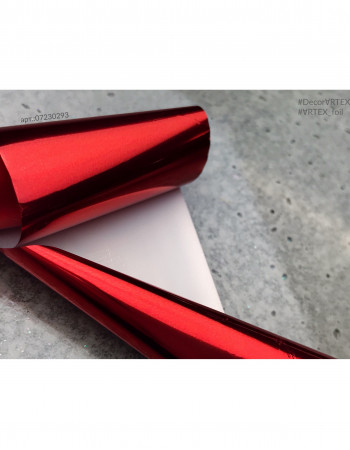 Фольга металлик красная тонкая 293