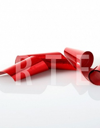 Фольга металлик красный лазер 007