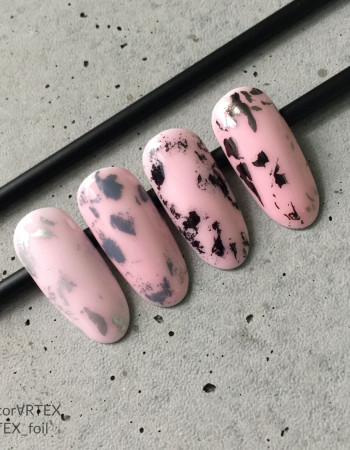 Фольга металлик матовая серебро хром  225