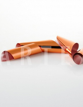 Фольга металлик медный 1м х 4см 008