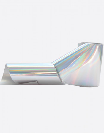 Фольга металлик серебро голография 1м х 5см