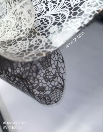 Фольга переводная белый узор 1м х 4см 035