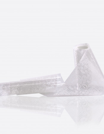 Фольга переводная белый узор 1м х 4см 037