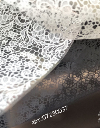 Фольга переводная белый узор 1м х 4см 037