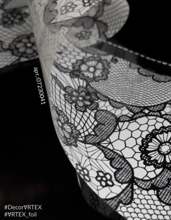 Фольга переводная белый узор 1м х 4см 041