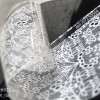 Фольга переводная белый узор 1м х 4см 044