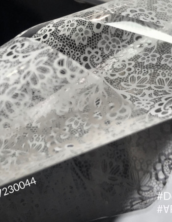 Фольга переводная белый узор 1м х 4см 044