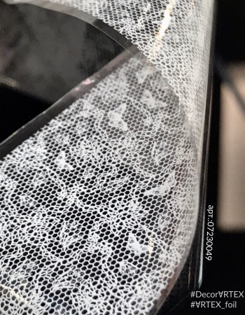 Фольга переводная белый узор 1м х 4см 049