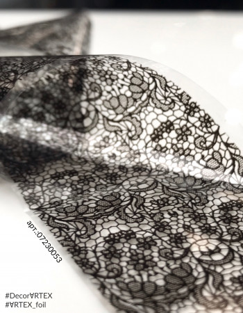 Фольга переводная черный узор 1м х 4см 053 Фольга переводная черный узор 1м х 4см 053