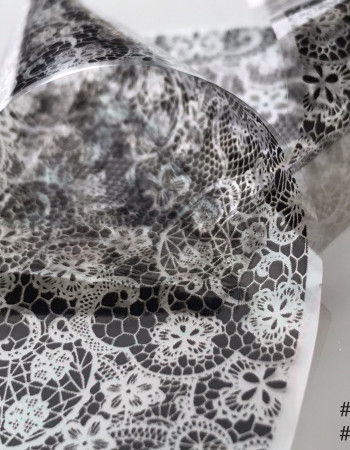 Фольга переводная черный узор 1м х 4см 054 Фольга переводная черный узор 1м х 4см 054