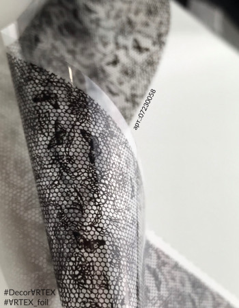Фольга переводная черный узор 1м х 4см 058 Фольга переводная черный узор 1м х 4см 058