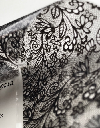 Фольга переводная черный узор 1м х 4см 062 Фольга переводная черный узор 1м х 4см 062