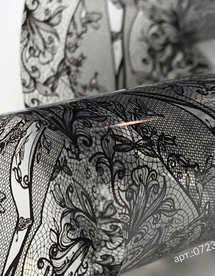 Фольга переводная черный узор 4см х 1м 272 Фольга переводная черный узор 4см х 1м 272