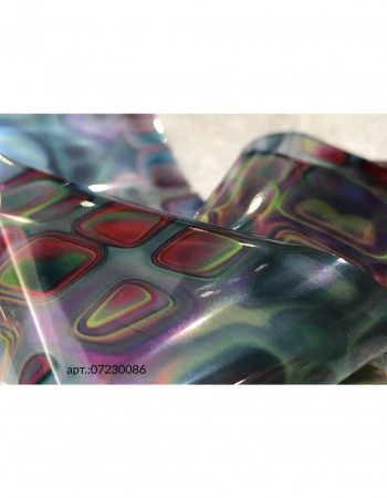 Фольга переводная цветной узор 086 Фольга переводная цветной узор 086