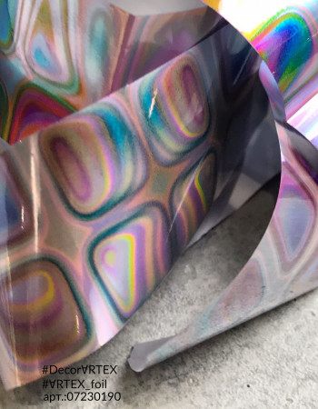 Фольга переводная цветной узор 2,5см х 1м 190 Фольга переводная цветной узор 2,5см х 1м 190