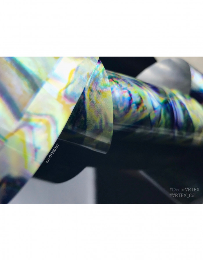 Фольга переводная цветной узор 287  Фольга переводная цветной узор 287