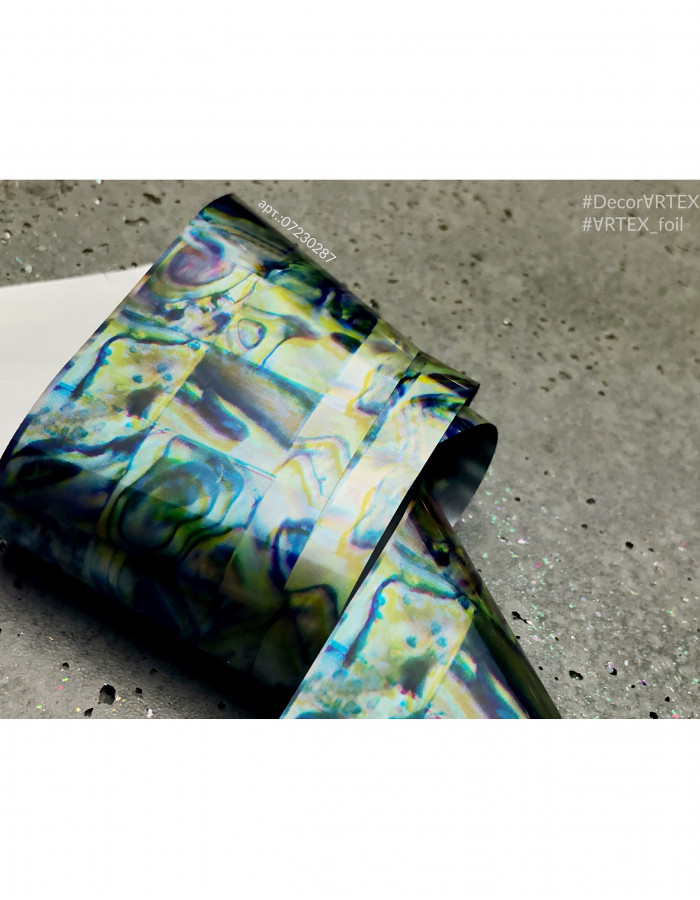 Фольга переводная цветной узор 287  Фольга переводная цветной узор 287