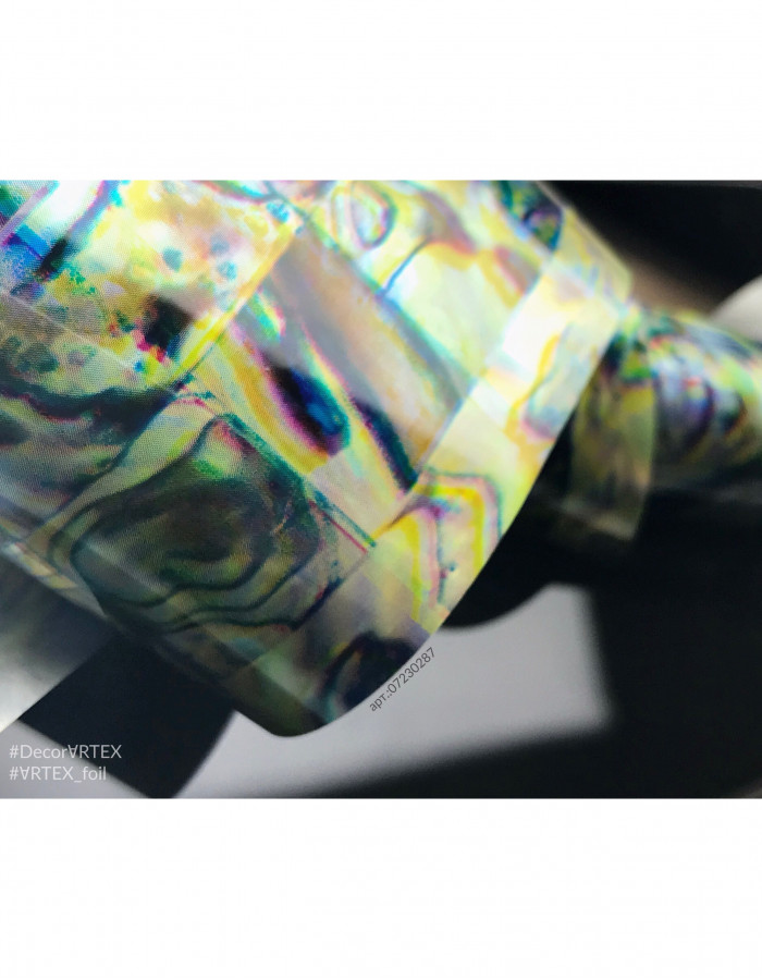 Фольга переводная цветной узор 287  Фольга переводная цветной узор 287