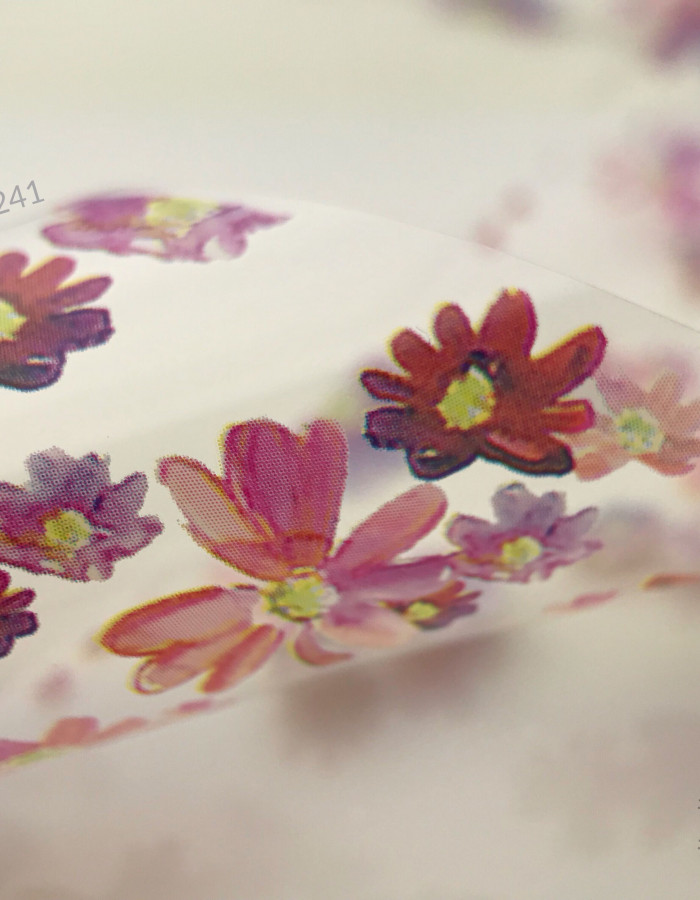 Фольга переводная цветной узор 4см х 1м 241 Фольга переводная цветной узор 4см х 1м 241