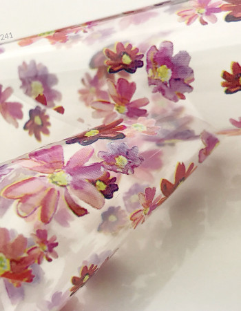 Фольга переводная цветной узор 4см х 1м 241 Фольга переводная цветной узор 4см х 1м 241