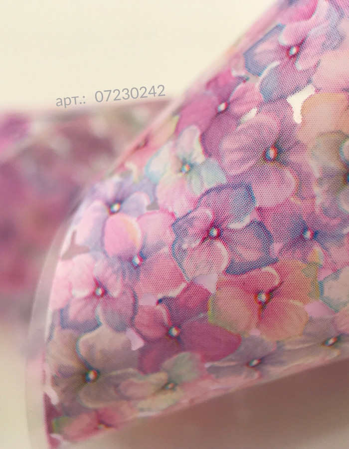 Фольга переводная цветной узор 4см х 1м 242 Фольга переводная цветной узор 4см х 1м 242