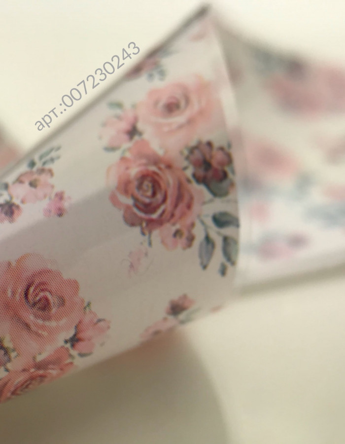 Фольга переводная цветной узор 4см х 1м 243 Фольга переводная цветной узор 4см х 1м 243