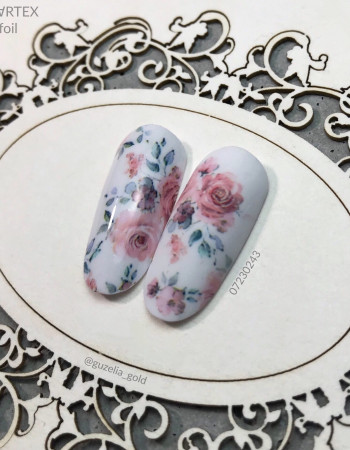 Фольга переводная цветной узор 4см х 1м 243 Фольга переводная цветной узор 4см х 1м 243