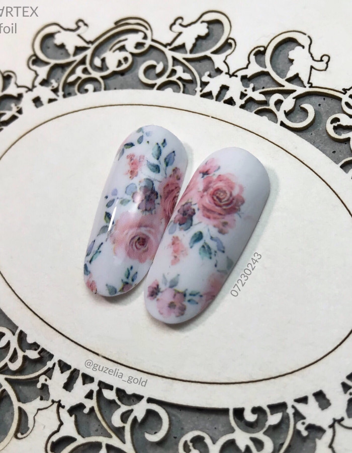 Фольга переводная цветной узор 4см х 1м 243 Фольга переводная цветной узор 4см х 1м 243