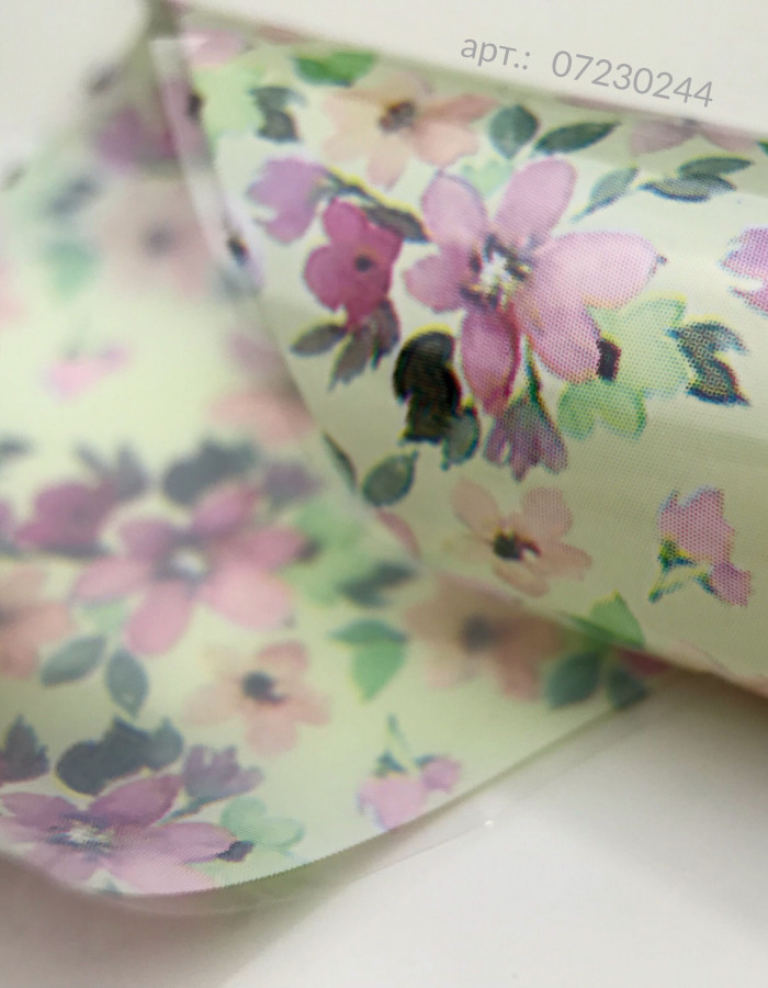 Фольга переводная цветной узор 4см х 1м 244 Фольга переводная цветной узор 4см х 1м 244