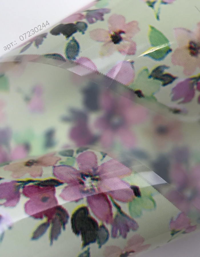 Фольга переводная цветной узор 4см х 1м 244 Фольга переводная цветной узор 4см х 1м 244