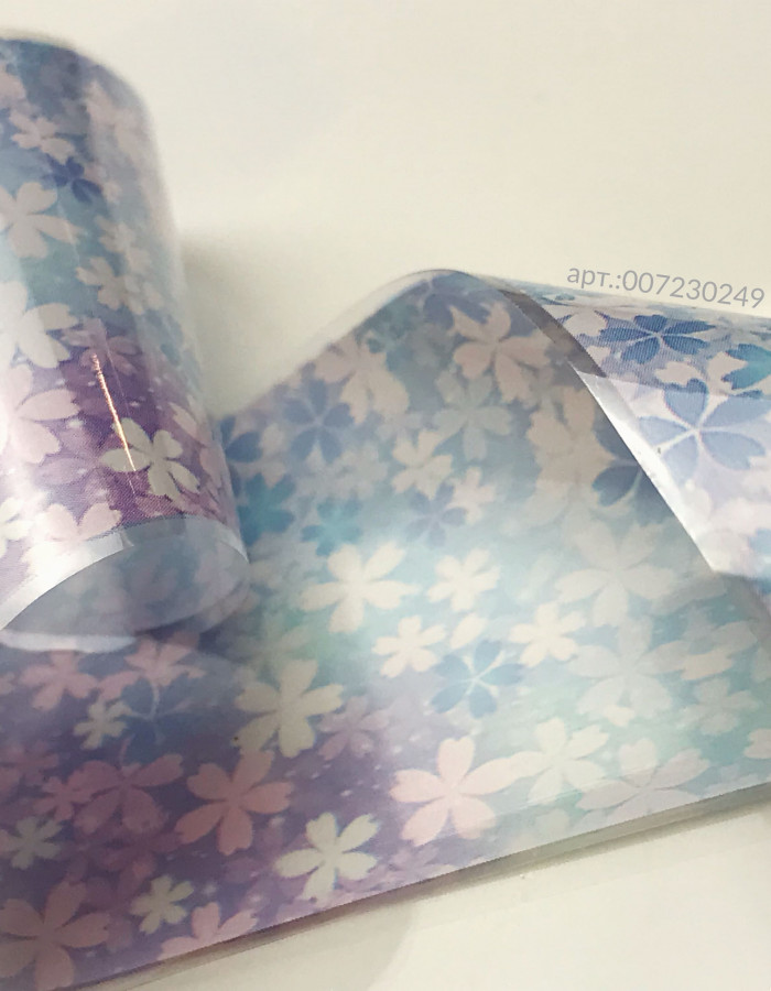 Фольга переводная цветной узор 4см х 1м 249 Фольга переводная цветной узор 4см х 1м 249