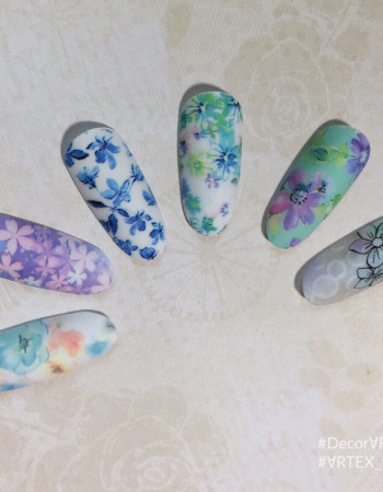 Фольга переводная цветной узор 4см х 1м 249 Фольга переводная цветной узор 4см х 1м 249