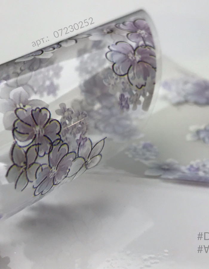 Фольга переводная цветной узор 4см х 1м 252 Фольга переводная цветной узор 4см х 1м 252