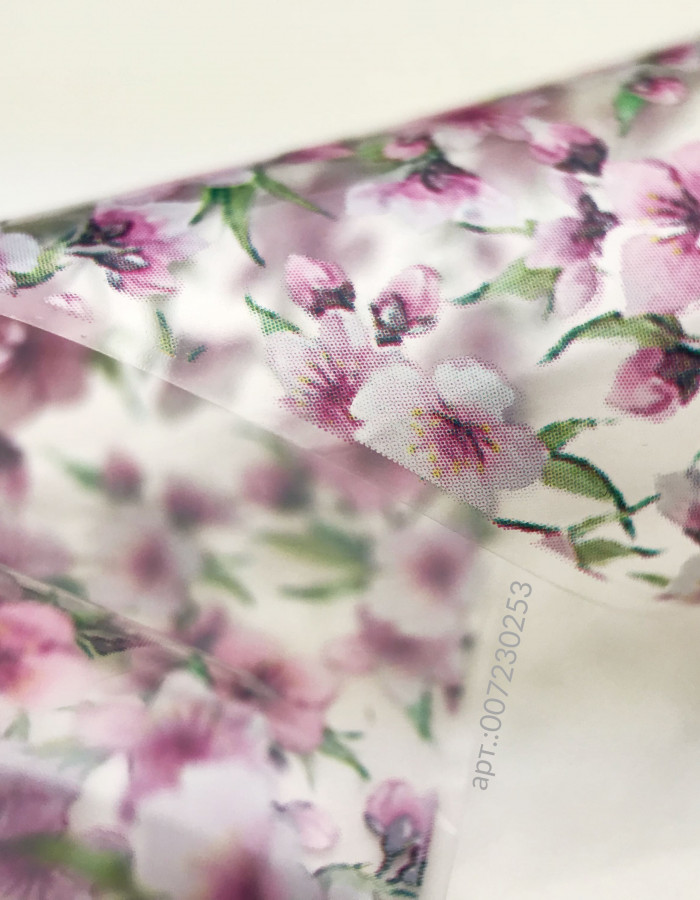 Фольга переводная цветной узор 4см х 1м 253