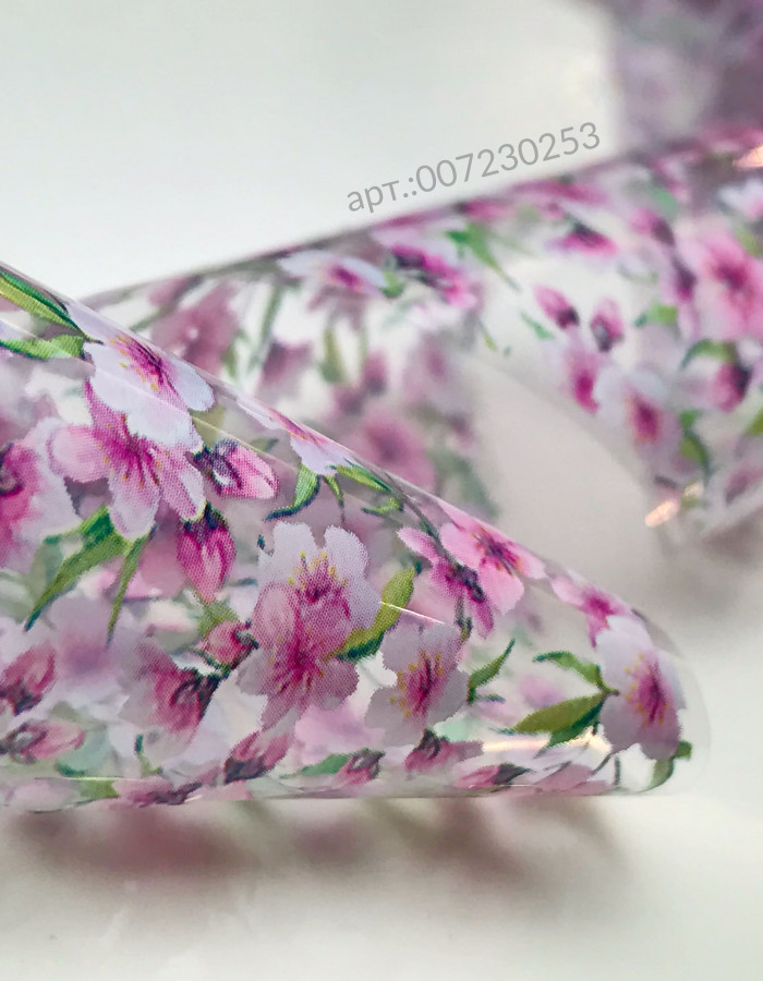 Фольга переводная цветной узор 4см х 1м 253