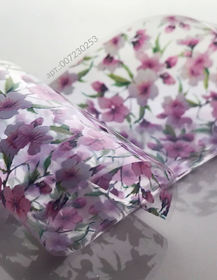 Фольга переводная цветной узор 4см х 1м 253