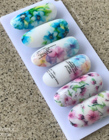 Фольга переводная цветной узор 4см х 1м 253 Фольга переводная цветной узор 4см х 1м 253