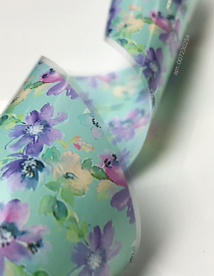 Фольга переводная цветной узор 4см х 1м 254