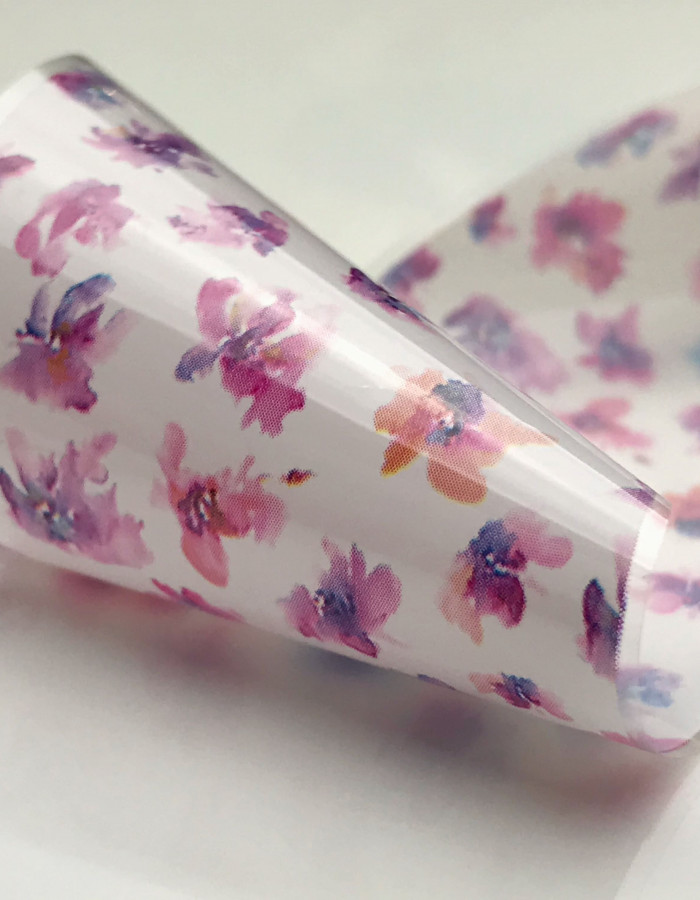 Фольга переводная цветной узор 4см х 1м 257