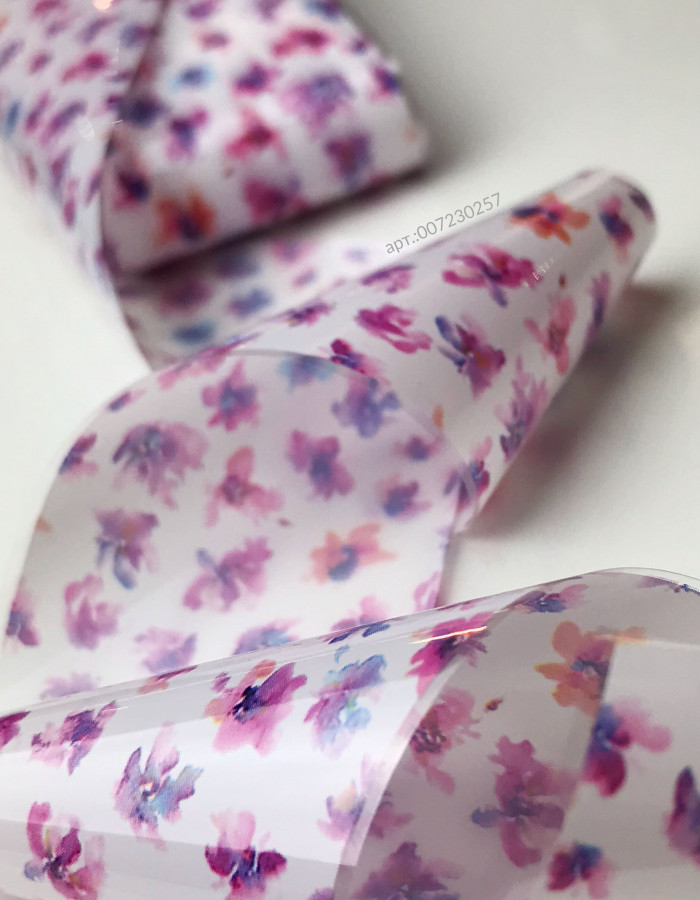 Фольга переводная цветной узор 4см х 1м 257