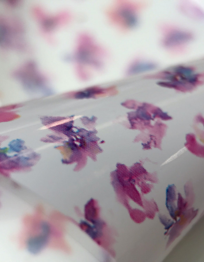 Фольга переводная цветной узор 4см х 1м 257