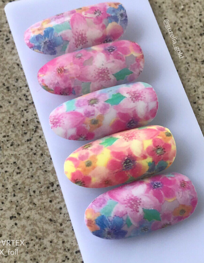 Фольга переводная цветной узор 4см х 1м 260